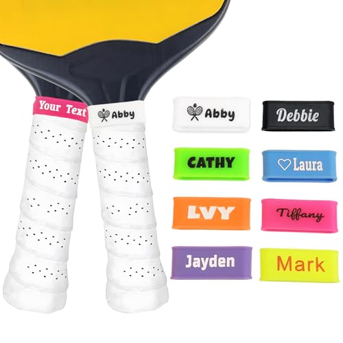 2 Pcs Custom Pickleball Paddle Name Bands -...
