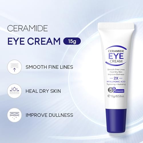 Eye Cream Anti Aging丨Hyaluronic Acid Eye Cream For Dark Circles And Puffy Eyes丨Caffeine Eye Cream For Wrinkles & Repair丨Under Eye Cream For Puffy Eyes, Reduce Fine Lines - Image 3