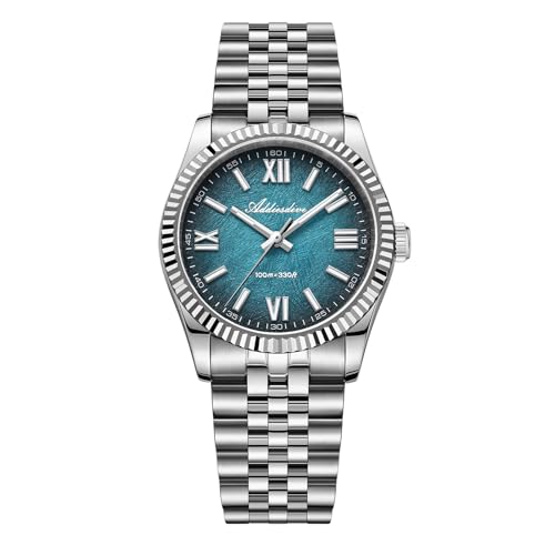 Image of ADDIESDIVE 10.6 MM Luxury Watches for Men Women Roman Numerals Synthetic Sapphire VH Sweep Second Fluted Bezel Casual Wear Unisex Watch