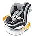 Miophy Silla de Coche Giratoria 360º con ISOFIX+Top Tether+ SIPS Grupo 0+/1/2/3 (0-36kg/0-12 años) ECE R44/04 (Gris oscuro)