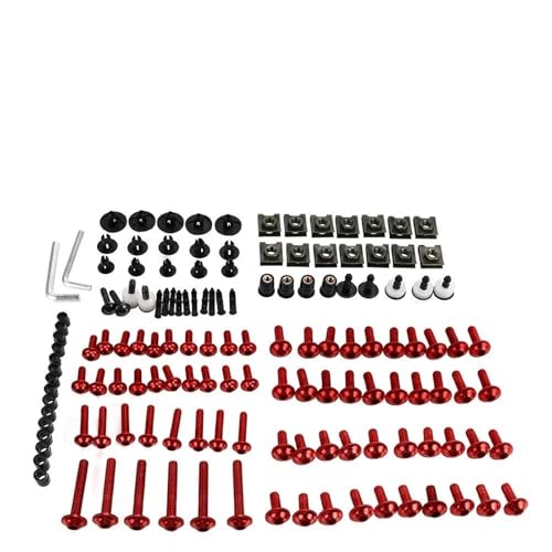 Visserie carénage moto Yamaha Tenere 700 et FZ6 kit de 177 vis rouge