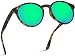 WearMe Pro Classic Small Round Retro Sunglasses, Tortoise Frame /Mirror Green Lens