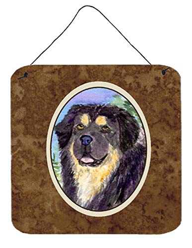 Caroline's Treasures SS8930DS66 Tibetan Mastiff Wall or Door Hanging Prints Aluminum Metal Sign Kitchen Wall Bar Bathroom Plaque Home Decor, 6x6, Multicolor