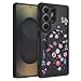 OOK Case Fit for Samsung Galaxy S25 Ultra 6.9 Inch (Wireless Charging Compatible) Floral Flowers Translucent Phone Cover Soft TPU + Hard PC Anti-Scratch Shockproof Magnetic Case for Women