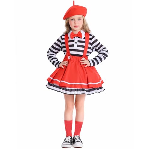 Robe rayee rouge style marin filles habit de fete ceremonie enfant