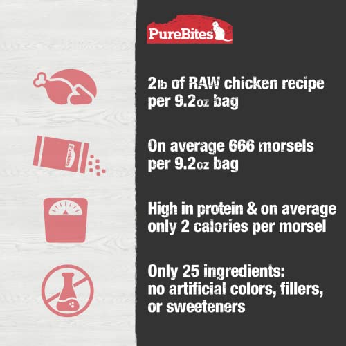PureBites Chicken Freeze Dried Cat Food • Topper, 25 Ingredients, Made in USA, 9.2oz