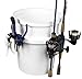 Tackle Station & Rod Holder Combo for YETI LoadOut 5 Gallon Bucket (Dark Gray)