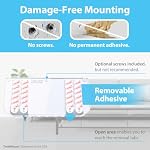 TotalMount Drop-Free Remote Holder – Removable Adhesive Strips – XL White - Image 4