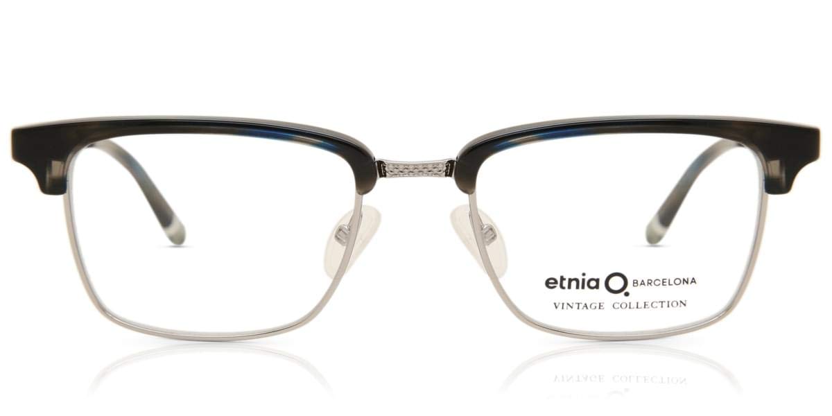 ETNIABarcelona Eyewear | Grey Frame | Metal Full-Rim Square Shape Branded Latest and Stylish Frame | Unisex Frames | Size Small | EAST AUSTIN BLGY 5219