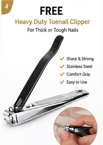 Electric Nail Clipper, Automatic Nail Trimmer and Polisher for Fingernails, Rechargeable Electric Nail Trimmer Tool with Clipping Storage for Adults and Seniors, Includes Heavy-Duty Toenail Clipper image 5