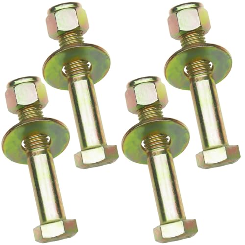 Image of 3 /4 inch x 4 inch Hex Head Bolt by Color Galvanization with Nylon Lock nut and Large Size Washer Assortment Kit,Alloy Steel,Grade 8.(4pcs Pack). by Metalsuberg