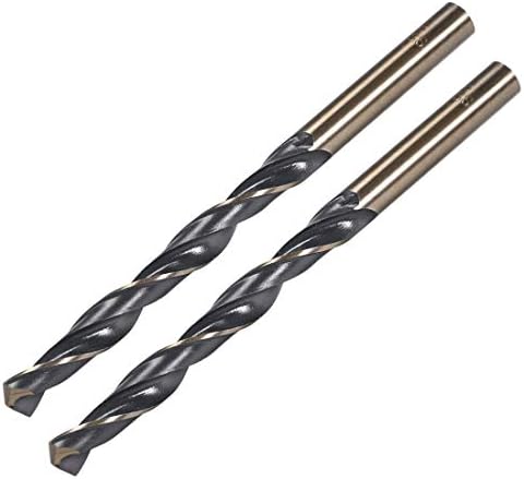 uxcell Straight Shank Twist Drill Bits 8mm High Speed Steel 4341 with 8mm Shank 2 Pcs for Stainless Steel Alloy Metal Plastic Wood