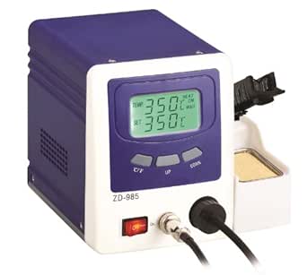 Zhongdi Vacuum Desoldering Rework Station, Dual LCD, Digital Temperature Controlled, 160-480C (320-896F), LCD Display, 1 Channel, 2.66kg