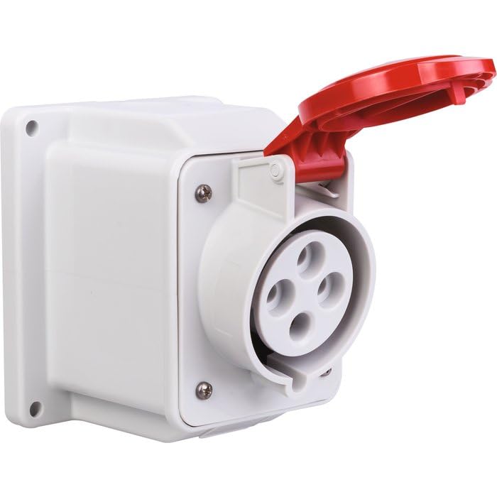 Gewiss Gw62419-3p-sortie IP44 6h 400V 32A connecteur rouge pour installation triphasée