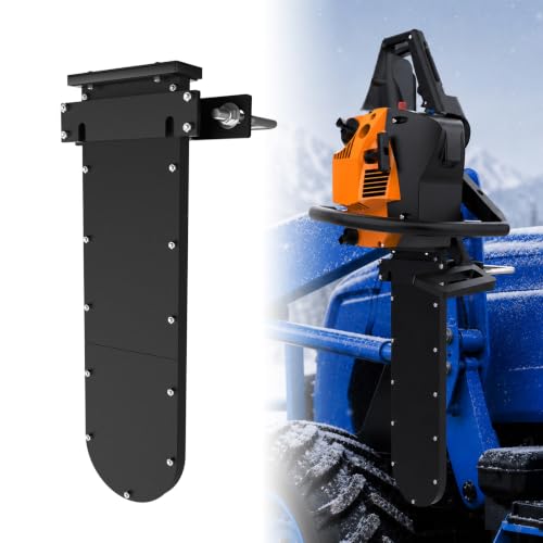 GROPUNTRA Chainsaw Holder for Tractor, Heavy Duty Steel Saw Mount