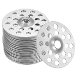 sourcing map 100pcs Plaster Washers 1 Inch / 25mm Plaster Repair Rings Buttons Zinc Plated Metal Washer Flat Profile Washers for Wall Ceiling Drywall Repair