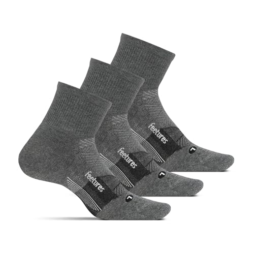 Image of Feetures Merino 10 Cushion Quarter Sock Stripe
