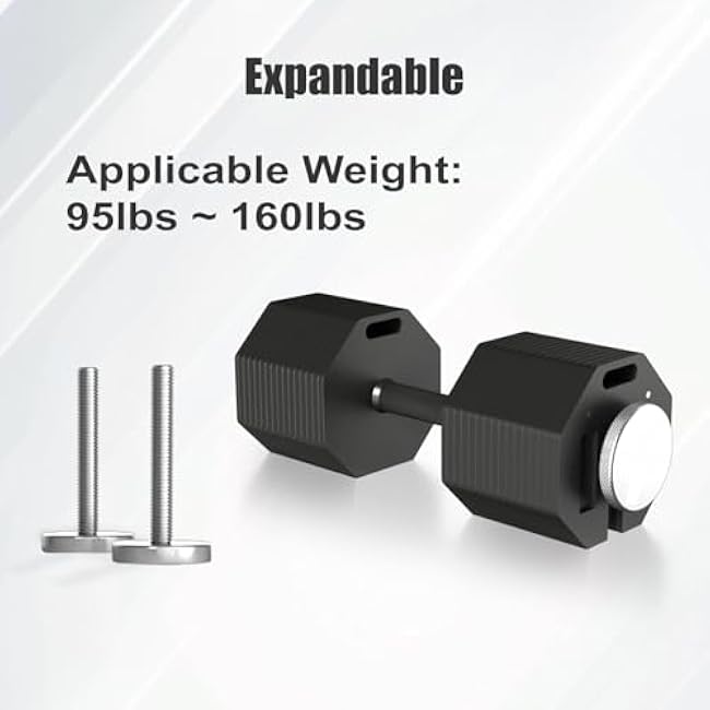 Compatible Weight Adjustment Longer Screws 4 Pieces Fit Octagonal Dumbbells, Kettlebell Handles
