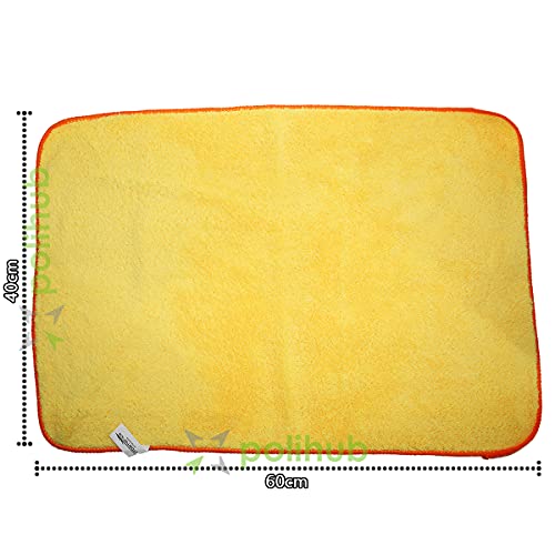 Kit de Flanela de Microfibra Amarelo Ouro 40x60cm (10 unidades) Autoamerica