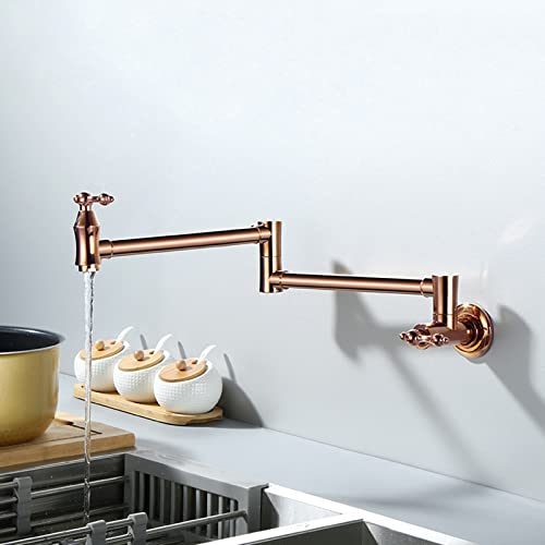 Robinet d'évier de cuisine extensible et pliable avec bras pivotant