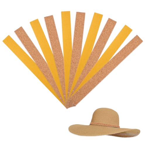 25 Stück Hutband Innen Zum Verkleinern, Hut Verkleinerung, Self-Adhesive Hutband Innen, Selbstklebende Korkstreifen, Selbstklebende Korkenstreifen, Komfortabel zu Tragen, Ideal für Alle Hutarten
