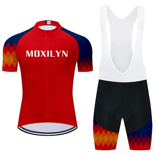 Maillot cyclisme homme avec cuissard à bretelle et rembourrage gel 20D pour le VTT