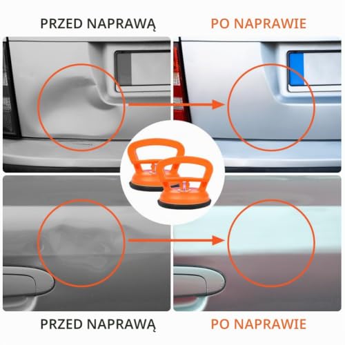 Flintronic Auto Dent przyssawka, podnośnik ssący Heavy Duty (zestaw 2 szt.), przyssawka próżniowa gumowa, ściągacz, uchwyt na przyssawkę, podnośnik do podnoszenia i usuwania szkła, monitora