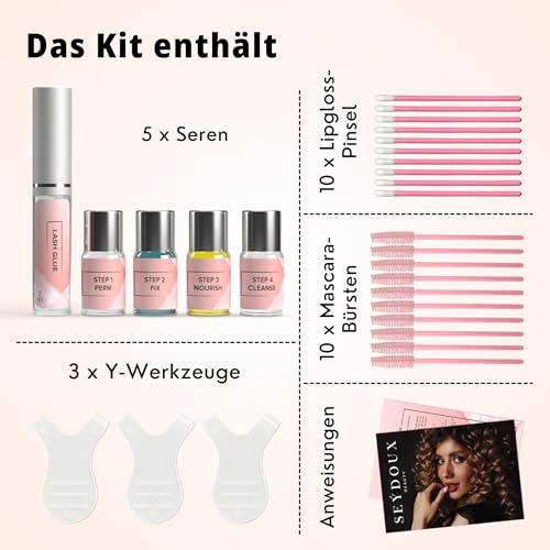 Brow Lamination Kit | Premium DIY Augenbrauen Lifting Set mit Rizinus, Olivenöl, Vitamin K | Professionelle Salon-Dauerwelle von zu Hause – Enfach zu Verwenden, Vegan, Tierversuchsfrei