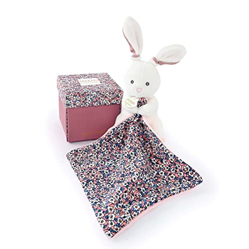 Doudou et Compagnie - Boh'aime - Różowy króliczek z przytulanką - Biały - 12cm - Prezent urodzinowy - Ładne pudełko prezentowe - DC4020