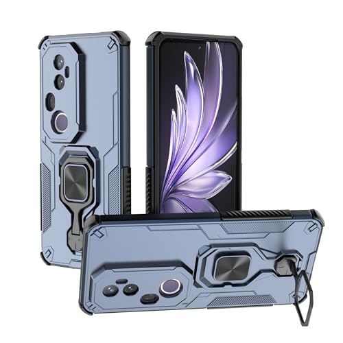 X}zP[X Ή@ for Vivo S20 Pro / T4 Ultra CJ[}Eg LbNX^h ϏՌEϗ Jی yPC+TPUz2 in 1Jo[ Blue