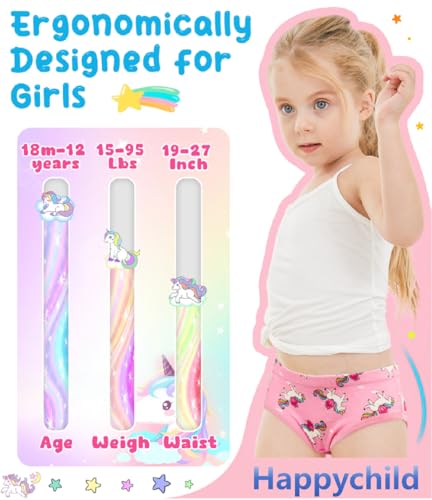 Happychild Underwear,Soft Cotton Tagless Panties for Toddlers 3d-9 Pink3