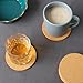 6Pcs Cork Coasters, Tivnhuils 3.9 inch Cork Coaster Desk, Coaster Set for Cup and Plant