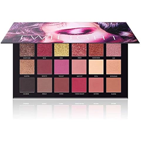 UCANBE Professional 18 Pigmented Eyeshadow Palette, 10 Matte + 7 Shimmer + 1 Metallic Glitter, Velvet Texture Blendable Long Lasting Eye Shadow Pallets Cover