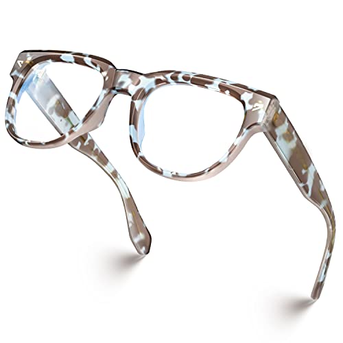 Image of VISOONE Square TR90 Blue Light Blocking Glasses with Anti Glare Computer Glass Woman and Men SAGE