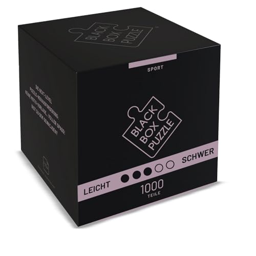 BLACK BOX Puzzle 1000 Teile, Blackbox Puzzel mit Überraschungs-Motiv ohne Vorlage, Impossible Puzzle schwer für Erwachsene und Kinder ab 14 Jahren, Puzzle Box Sport 2023 Edition