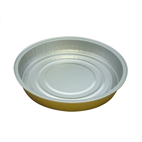 Mystar Set Of 12, 6" Round Shape Non-Stick Aluminum Baking Cups, Mini Pizza Pans, Pie Tins, Pastry Mold With Lids, 3 Colors (Gold, Millcow, Black&Gold) #TOP3