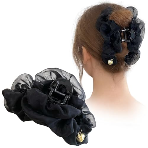 FASELE バンスクリップ ヘアクリップ カジュアル 可愛い ふんわり ふわふわ ヘアアクセサリー 髪留め 人気 韓国風 レディース オフィス 髪飾り スタイリッシュ 優雅的 オシャレ 母の日 ギフト 贈り物 プレゼント
