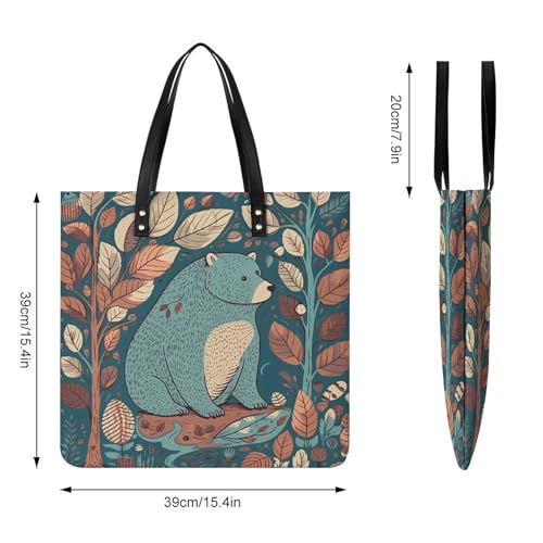 Sac seau souple Ours dans la forêt cadeau idéal pour elle