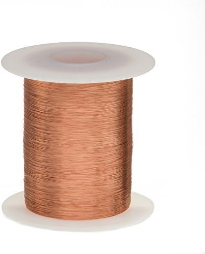 Magnet Wire, Enameled Copper Wire, 44 AWG, 2 oz, 9975' Length, 0.0022" Diameter, Natural