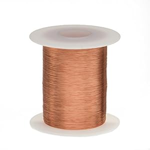 Remington Industries 44SNSP.125 Magnet Wire, Enameled Copper Wire Wound, 44 AWG, 2 oz, 9975' Length, 0.0022" Diameter, Natural