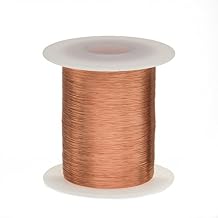 Magnet Wire, Enameled Copper Wire, 38 AWG, 2 oz, 2494 Length, 0.0044" Diameter, Natural
