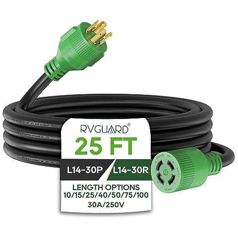 RVGUARD 30Amp 25FT Generator Extension Cord Cover