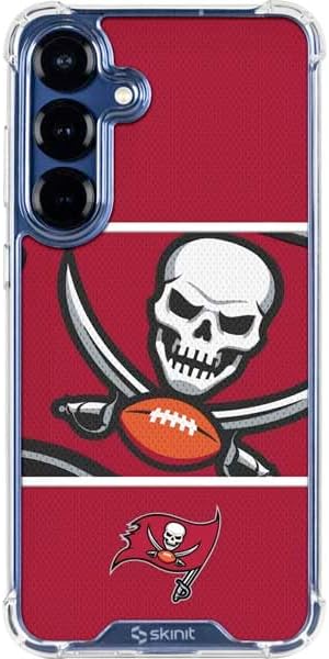 Skinit Clear Phone Case Compatible with Galaxy S25 - Officially Licensed NFL Tampa Bay Buccaneers Vintage Design