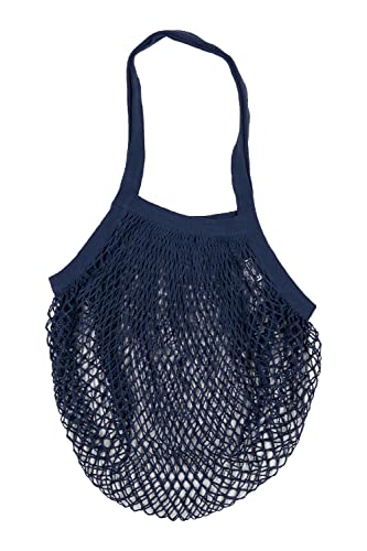 Tranquillo Filet de courses en maille réutilisable - 100 % coton (bio) - Pour fruits, légumes, marché/aliments - Bleu - 40 x 50 cm Cover