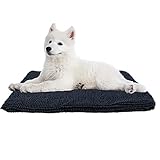 My Doggy Place Ultra Absorbent Padded Microfiber Chenille Dog Crate Mat for Pets, Premium, Durable, Washable Kennel Bed (41' x 27', Charcoal)