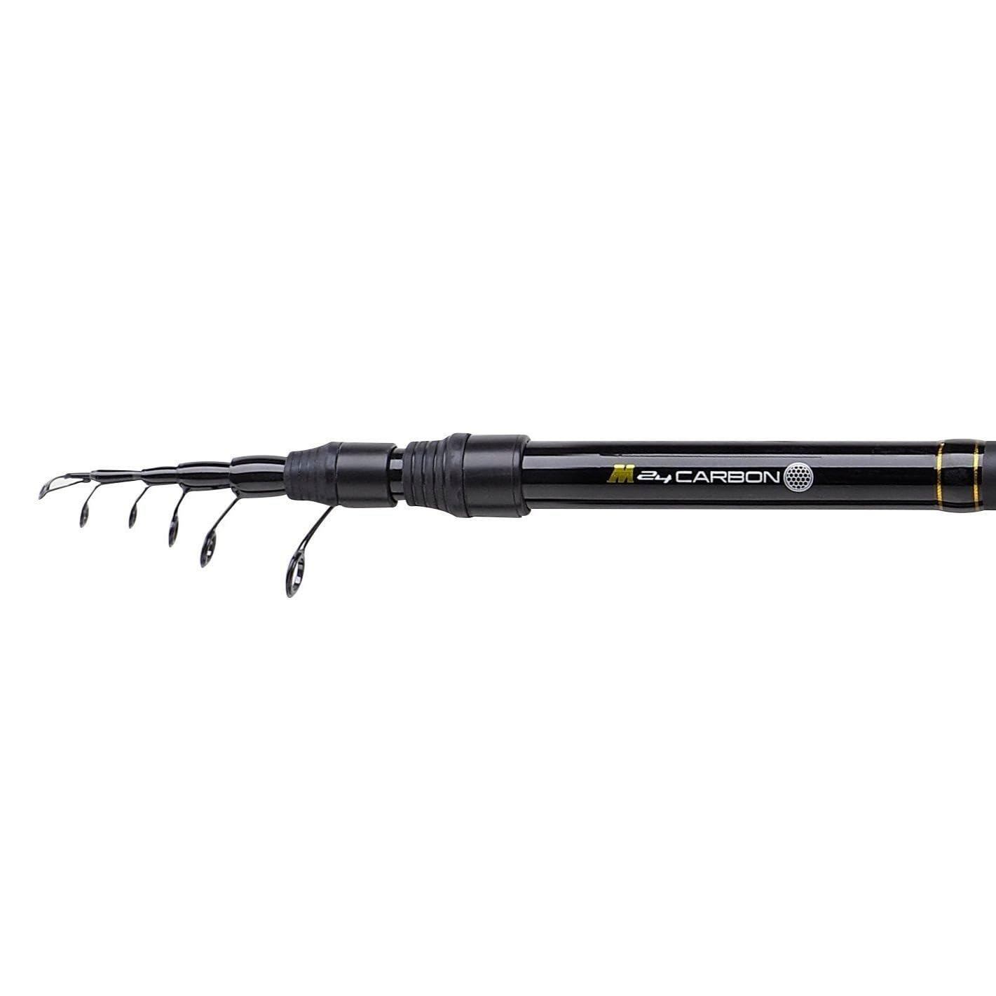 Mitchell Epic MX2 TE-ADJ Canna telescopica, Regolabile per acqua dolce e salata, Leggera, in carbonio, per trote, spigole, lucci e persici, Nero/oro