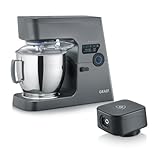 GRAEF Küchenmaschine MYestro KM7016 mit Adapter | Knetmaschine mit 7 Liter Edelstahl-Rührschüssel | Multifunktionale Rührmaschine mit flüsterleisen und effizienter 800 Watt Gleichstrommotor