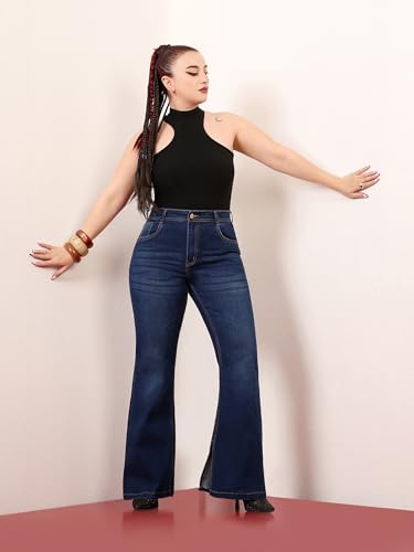 Image of Miss Chase A+ Women's Bootcut High Rise Regular Stretchable Denim Jeans