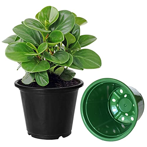 Image of Kuber Industries Durable Plastic Flower Pot|Gamla for Indoor Home Decor & Outdoor Balcony,Garden,6 inchx5 inch,Pack of 4 (Multicolor)