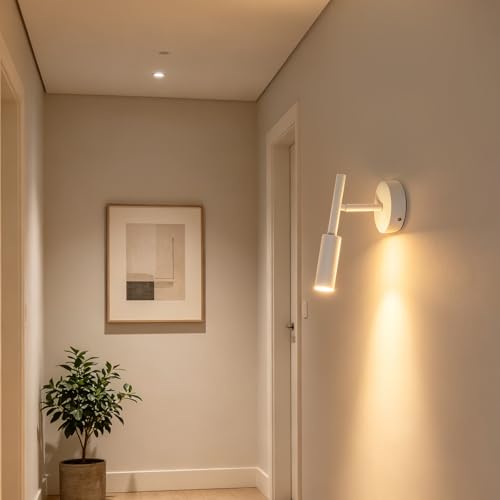 Luz de pared interior de diseño creativo con aluminio blanco y LED 7